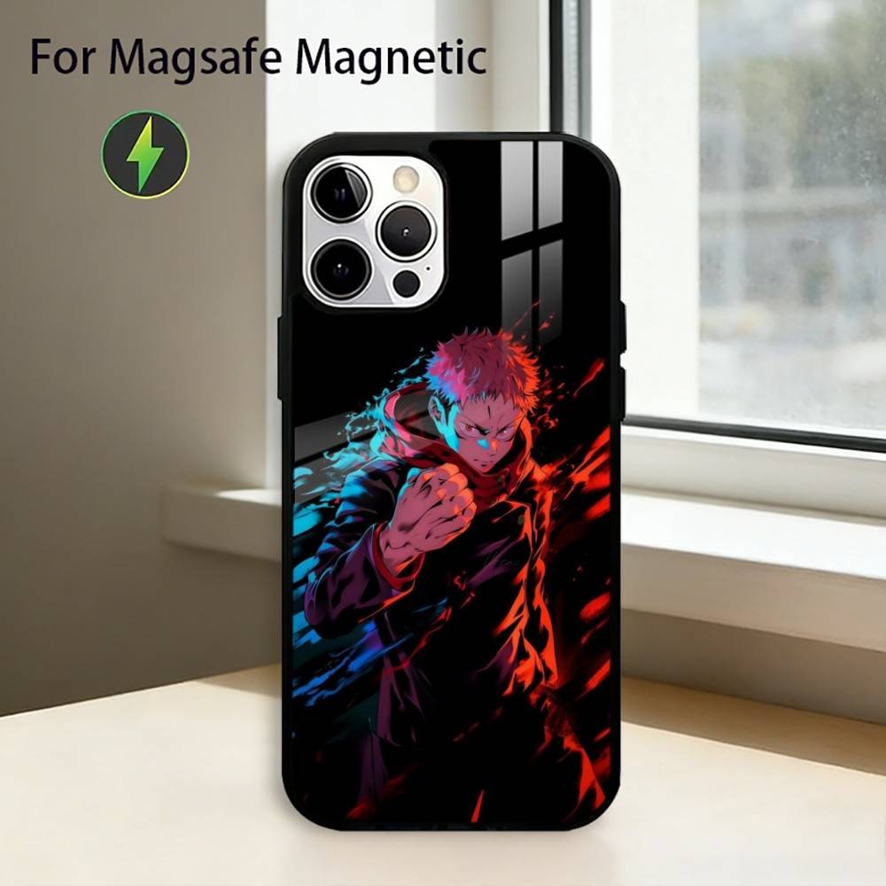 J-Jujutsu Kaisen Anime Phone Case For iPhone17,16,15,14,13,12,11 Plus,Pro Magnetic For Magsafe Wireless Charging