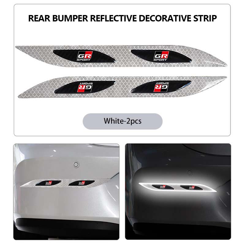 Car Reflective Sticker Bumper Trunk Safety Warning Reflector Stickers Strip For Toyota Yaris Corolla Rav4 CHR Auris Cruiser