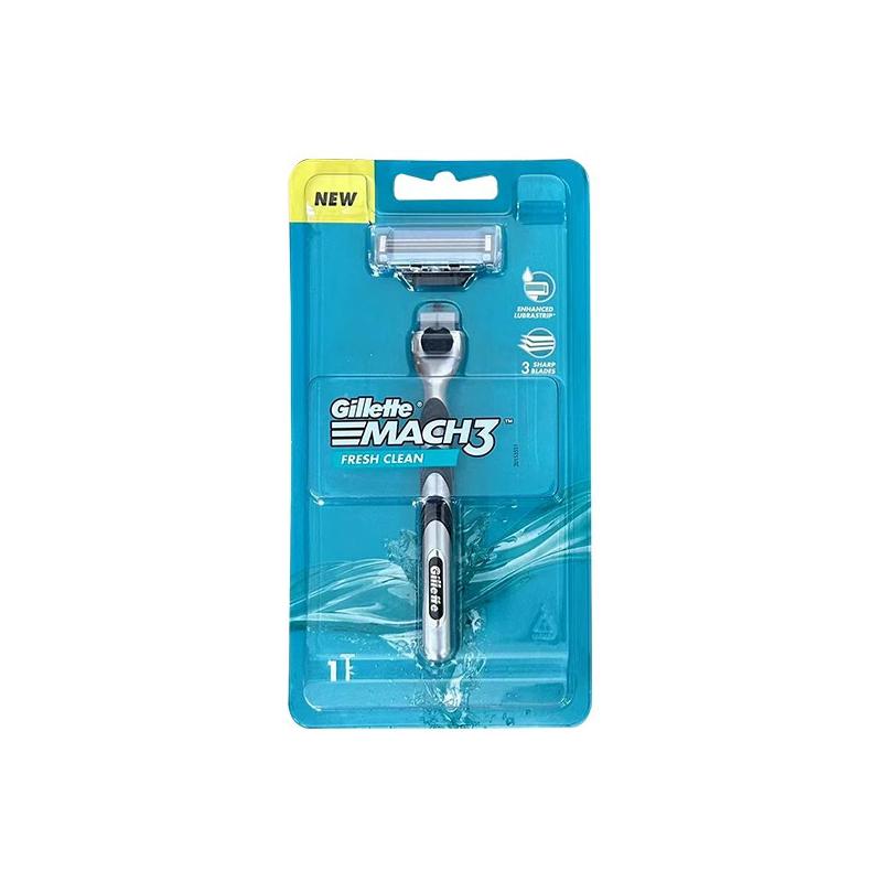 Gillette Mach 3 1 ручка + 5 бритвенных головок Классические безопасные бритвенные лезвия Опасная бритва для мужчин