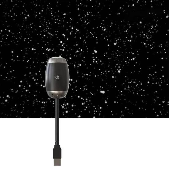 USB Car Projector Lamp 360 Starry Sky Projection Degrees Adjustable Lamp 3 Brightness Home Bedroom Automotive