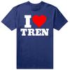 Смешная футболка с принтом I Love Tren, мужская женская модная повседневная футболка, 100% хлопок, свободная, оверсайз, футболка для бодибилдера