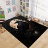 Raven with full moon background Carpet for Living Room Bedroom Bedside Floor Mat Cloakroom Child Play Mat Area Rug Large Size