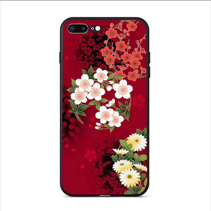 Чехол для телефона с японскими винтажными обоями для iPhone 6 plus 7 8 8plus 11 Pro X XS XR MAX 5 5S SE 2020, мягкая задняя крышка из ТПУ, чехол