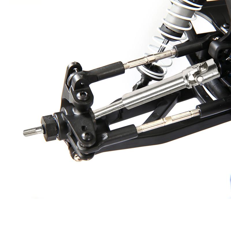4Pcs Stainless Steel Front Rear Slash Drive Shaft Universal Joint Driveshaft for 1/10 RC Truck SLASH Stampede Hoss HQ727 Upgrade