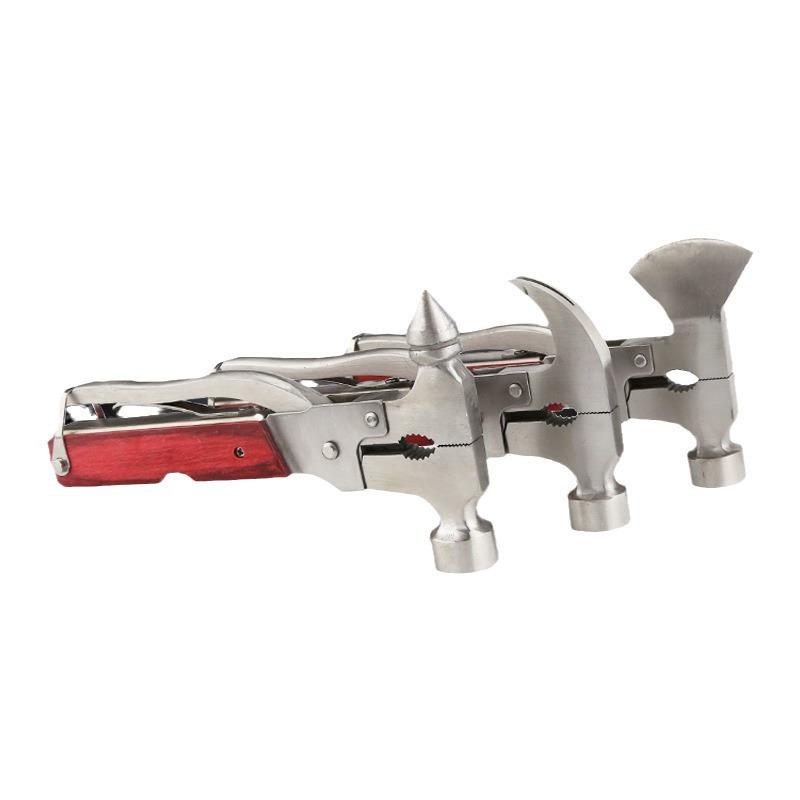 Портативный многофункциональный туристический топор-молоток – Аварийный инструмент для улицы и автомобиля с коническим гвоздодером