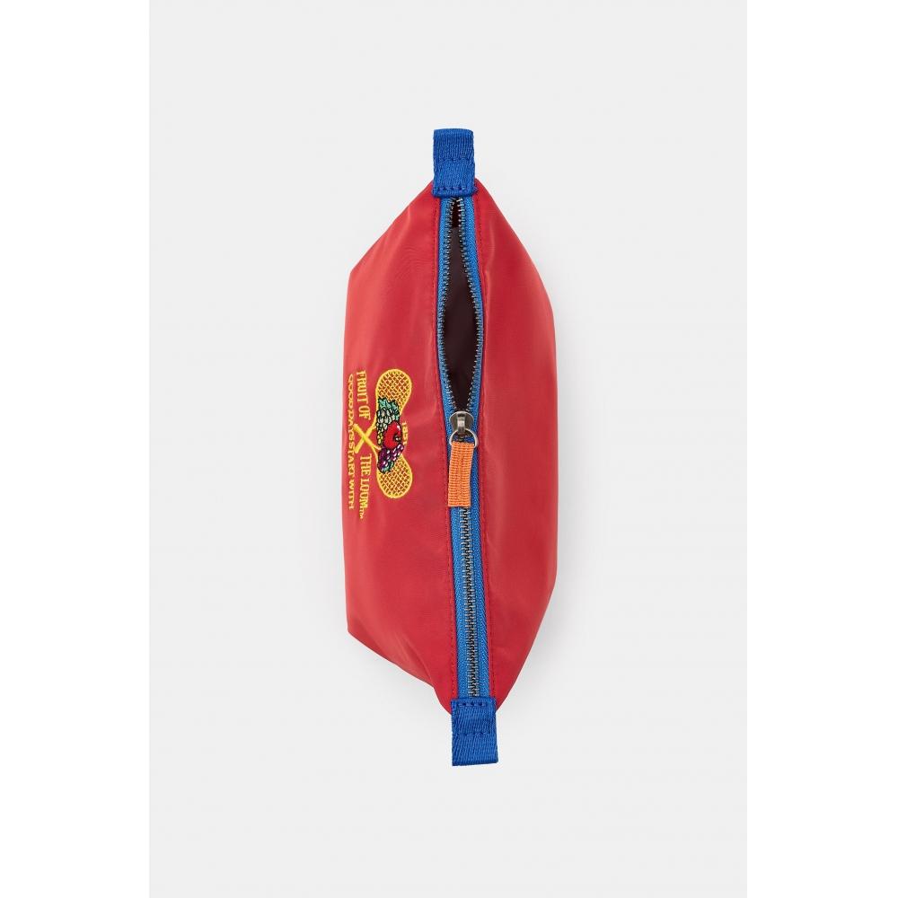 Zara Fruit Of The Loom  Нейлоновая косметичка с вышивкой Красная 3920 990