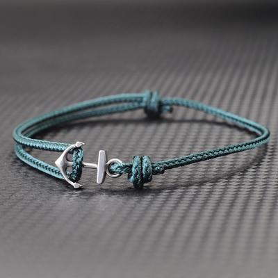 Новый браслет из нержавеющей стали с якорем для мужчин и женщин, плетеный вручную, пиратский морской регулируемый браслет для пар, студенческие ювелирные изделия, подарок
