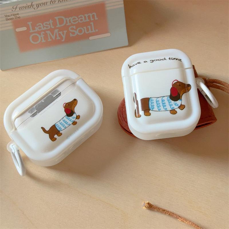 Чехол для наушников такса подходит для AirPods 1 apple bluetooth беспроводной гарнитуры 1/1/1 поколения pro1 защитный чехол