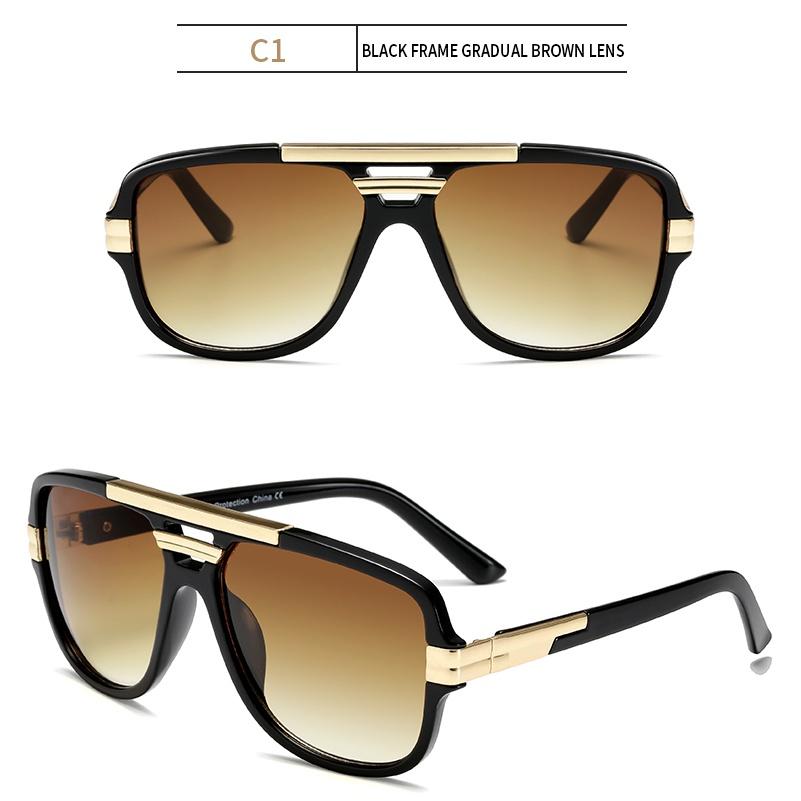 Fashion Men Sunglasses Vintage Male Square Sun Glasses Luxury Sunglass UV400 Shades Eyewear