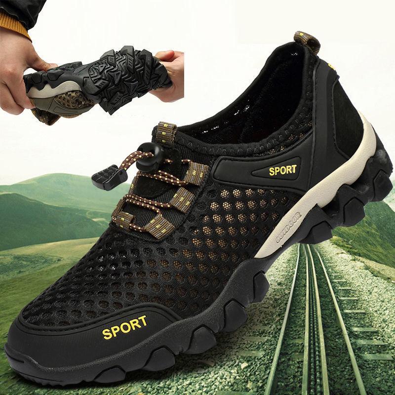 Summer Creek Shoes Men's Breathable Casual Mesh Sports Shoes Hollow Mesh Outdoor Hiking Shoes Sports Hiking Shoes