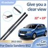 Передние стеклоочистители для Dacia Sandero II Аксессуары Renault Sandero Stepway 2012- Прочные Бесшумные Щетки Стеклоочистителя