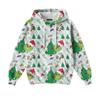 Ladies' Loose And Comfortable Drawstring V-neck Long Sleeved Christmas Printed Sweatshirt