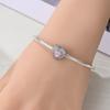 S925 Silver Charm Pendant Beads Romantic Heart Rose Beads DIY Jewelry Bracelet Accessories