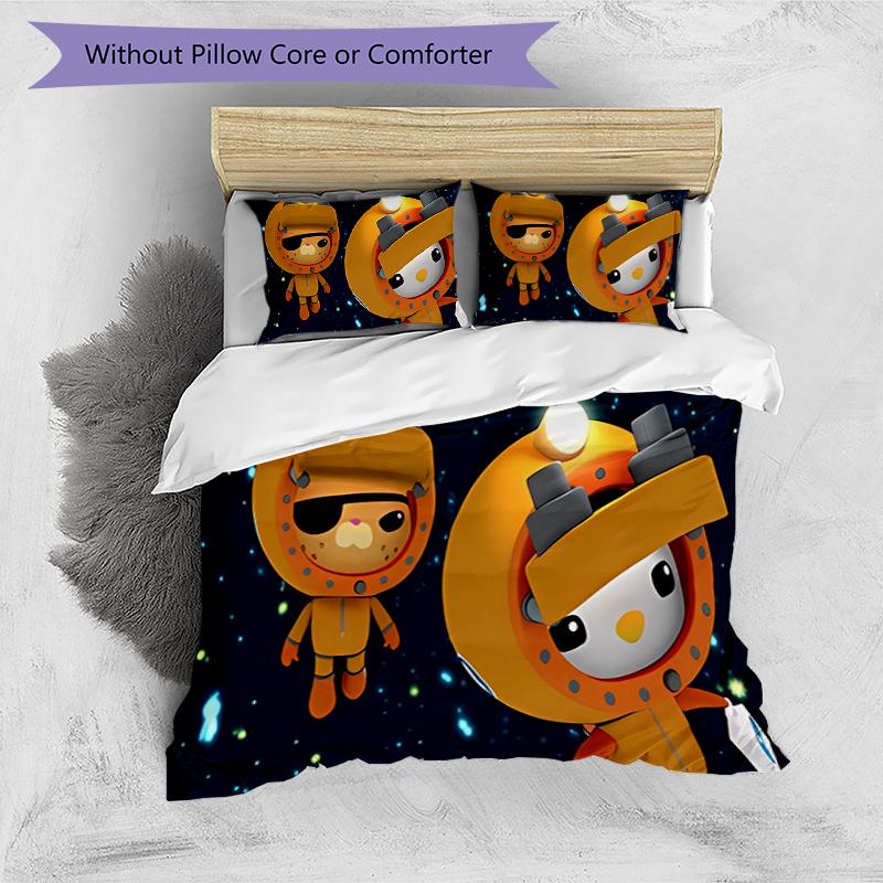 3pcs The Octonauts1 pattern bedding set duvet cover set includes duvet cover &pillowcases, perfect all season bedroom decoration & gift