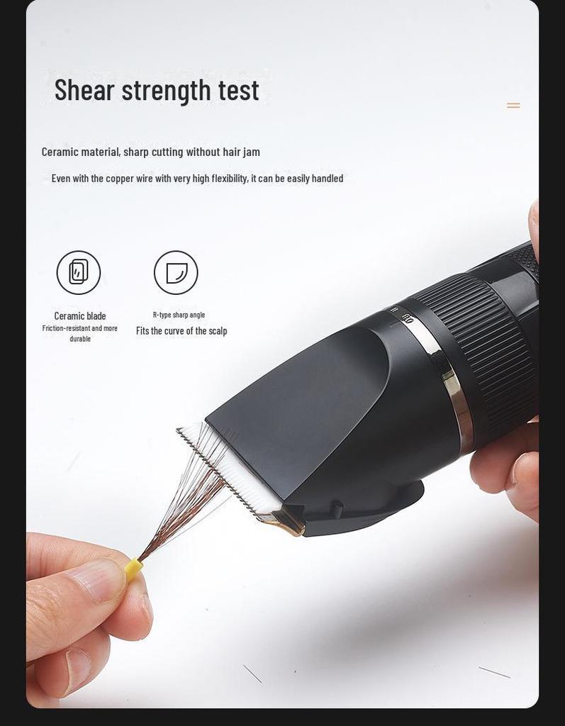 High-Power Electric Hair Clipper for Salons and Home Use - Ideal for Shaving and Hair Carving.