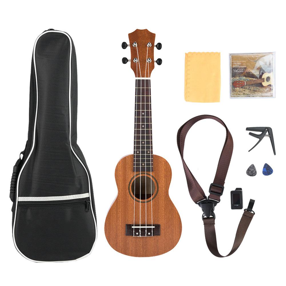 21 Inch Sapelli Ukulele 4 Strings Musical Instrument Toy Gift for Beginner Student Children Kid