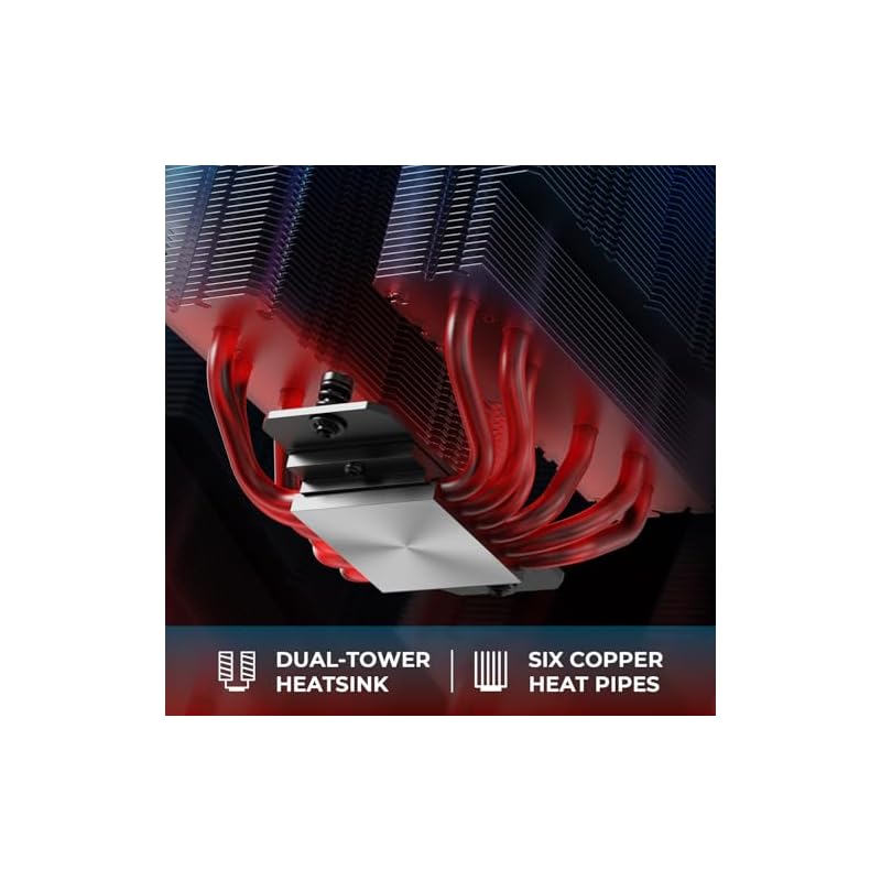 ID-COOLING FROZN A620 PRO SE - Двухбашенный воздушный процессорный кулер Blackout, 6 тепловых трубок 6 мм, два бесшумных вентилятора 120x120x25 мм, совместим с Intel