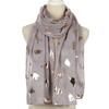 Polyester Cat Print Scarf with Frayed Hem Shawl Wrap Creative Gift Animal Scarf
