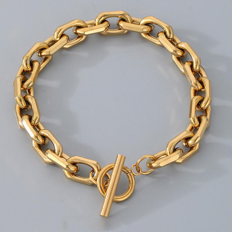 Браслет ручной работы, сделай сам, японская пряжка-лобстер, отделка О-цепочкой, OT-пряжка, нержавеющая сталь, мужское и женское ожерелье