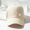 Duck billed hat with heart-shaped printed sun hat, fashionable and versatile ponytail baseball cap, men's and women's outdoor
