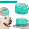 Soft Bath Brush for Puppy Dog Cat Shower Cleaning Brush Silicone Comb with Shampoo Box Massager Comb Grooming Tools