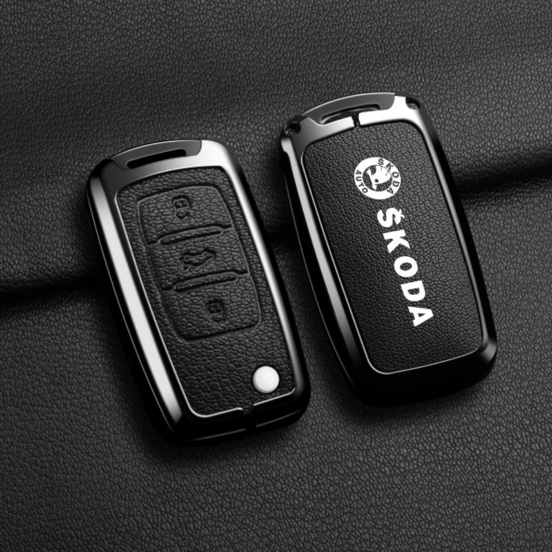 2026 Hot Car Remote Key Case Full Cover Protector Shell Bag For Skoda Octavia A5 A7 Fabia Superb Kodiaq Karoq Auto Keychain Acce
