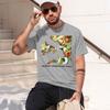 Abstract ist Design T-Shirt Colorful Metaphoral Pattern Casual Wear For Spring And Summer Gifts For Lovers And Enthusiasts