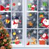 Merry Christmas Window Stickers New Year Decoration Santa Claus Glass Electrostatic Sticker
