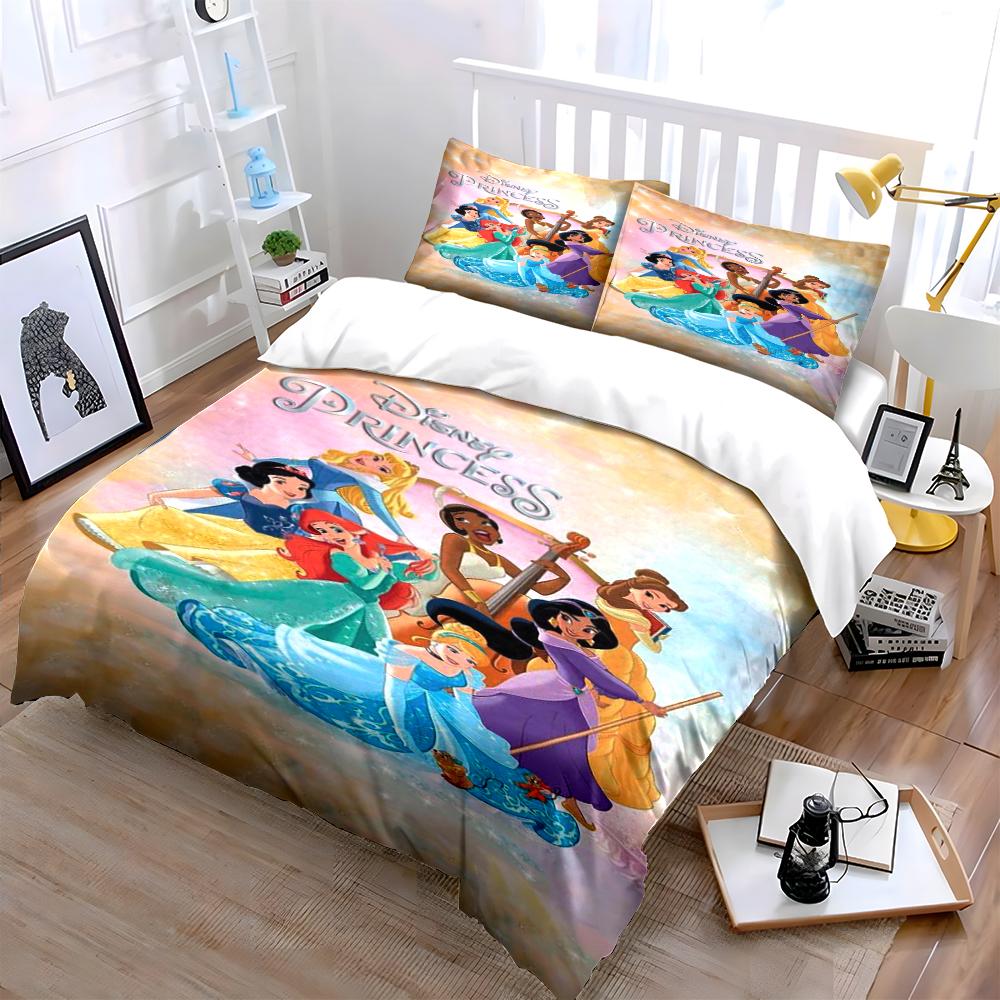 Disney Princess Bedding Set for Kids Bedding set (1 duvet cover, 2 pillowcases, duvet not included)