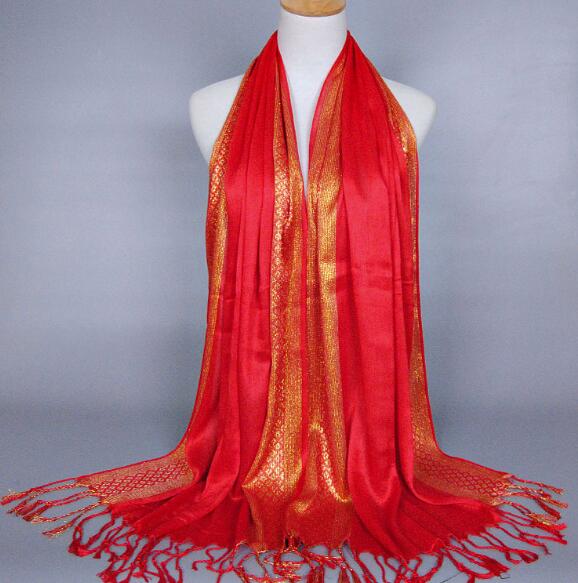 Мусульманский Шарф Хиджаб с Золотыми Блестками Ближневосточный Арабский Платок на Голову Хлопковый Исламский Платок Повязка на Голову