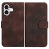For iPhone 17 Leather Case with Wrist Strap Diamond Imprint Wallet Phone Cover