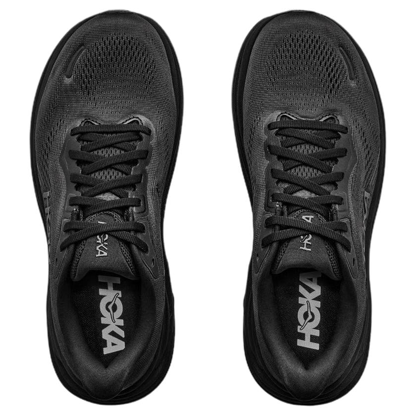 Hoka One One Clifton 11 Удобные Мягкие Широкие Прочные Дышащие Тренировочные Беговые Кроссовки Унисекс Черные 1177539-BBLC