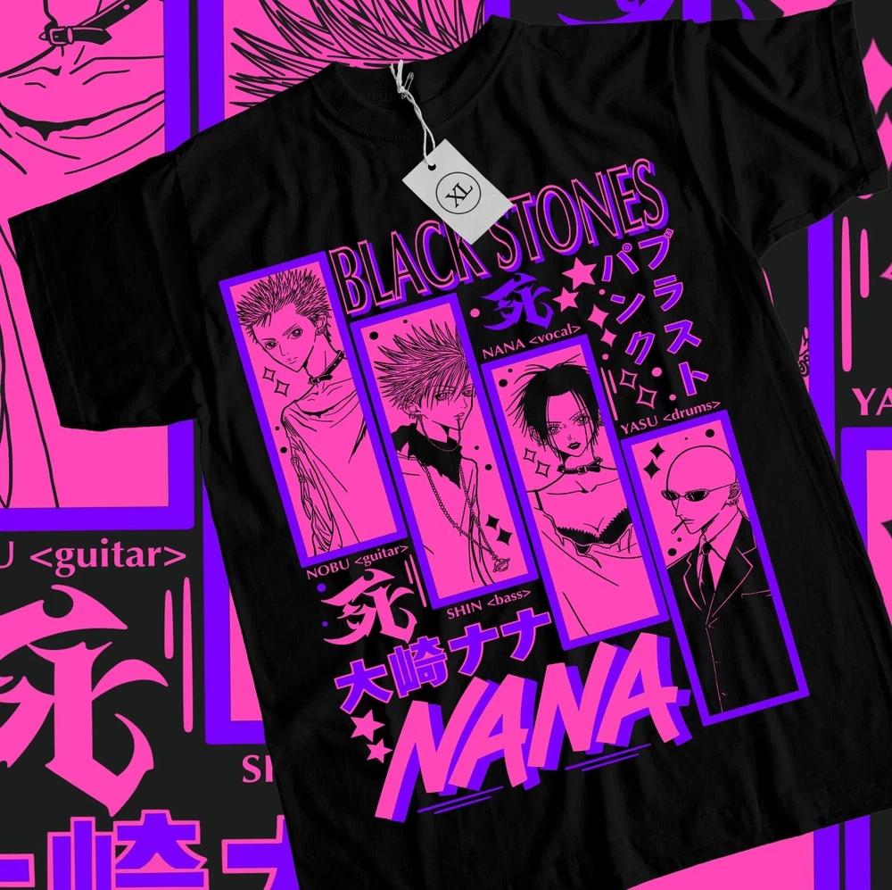Nana Osaki Tshirt Black Stones Girl Kawaii Unisexga Anime Graphic Shirt All Size