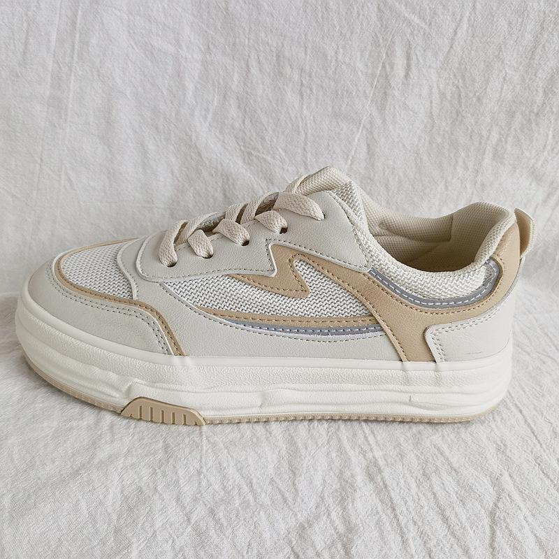 Женские дышащие сетчатые балетки Кроссовки женские Вулканизированные туфли Летние кроссовки на платформе Женские брендовые туфли на шнуровке Трендовые кроссовки