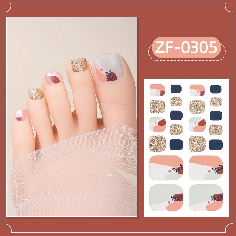 New Foot Stickers, Nail Art Stickers, Waterproof Onion Powder 5D Imitation Diamond Toenail Stickers