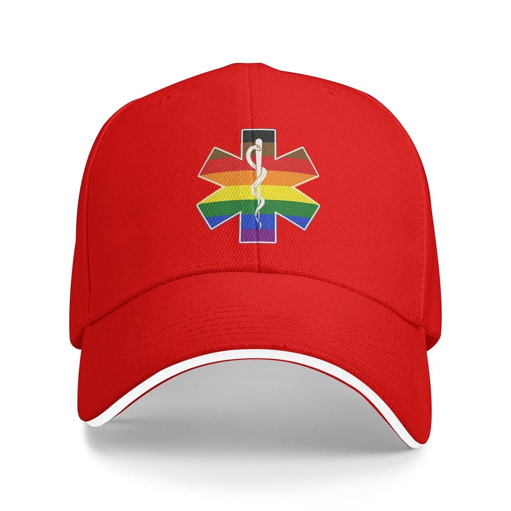 Star Of Life Philly Pride  Baseball Cap Healthcar Casual Couple WomenTrucker Hat Hot Sale Print Kpop Rock Baseball Caps Gift
