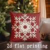 Home Decor Christmas-themed Snowflake & Checker Pillow Covers Pattern Cushion Cover Suitable for Sofa Bedroom Car Pillow Cover