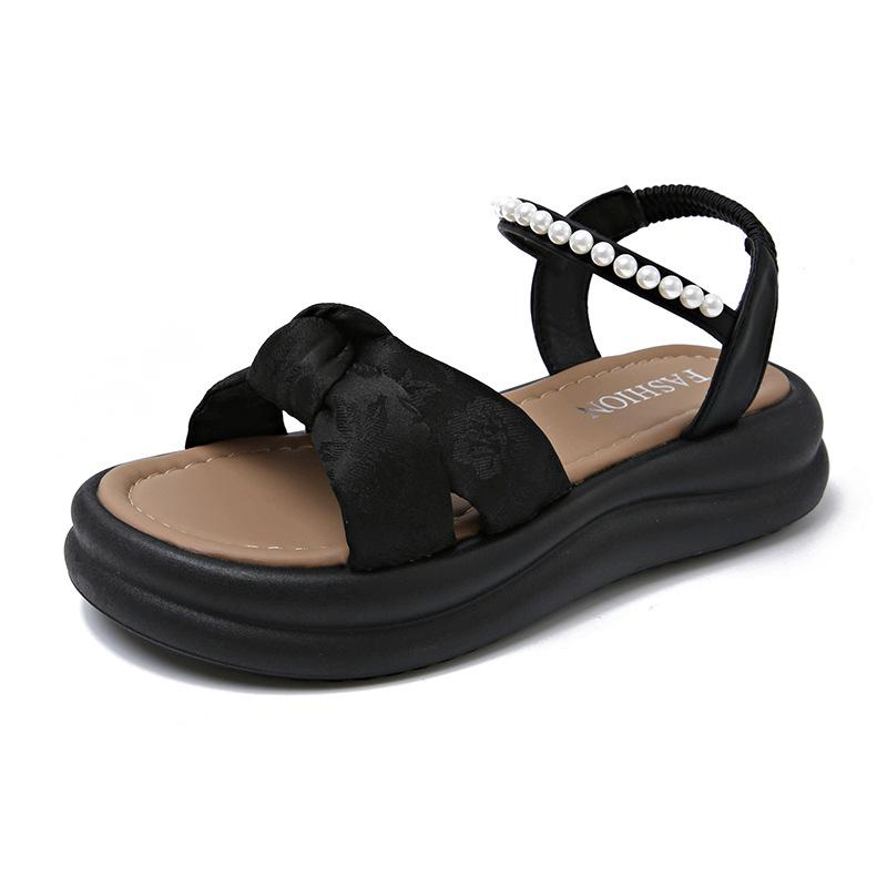 Красивые сандалии женские летние 2025 новая мода сказочный стиль с юбкой беременным женщинам платформа пляжная обувь размер 34