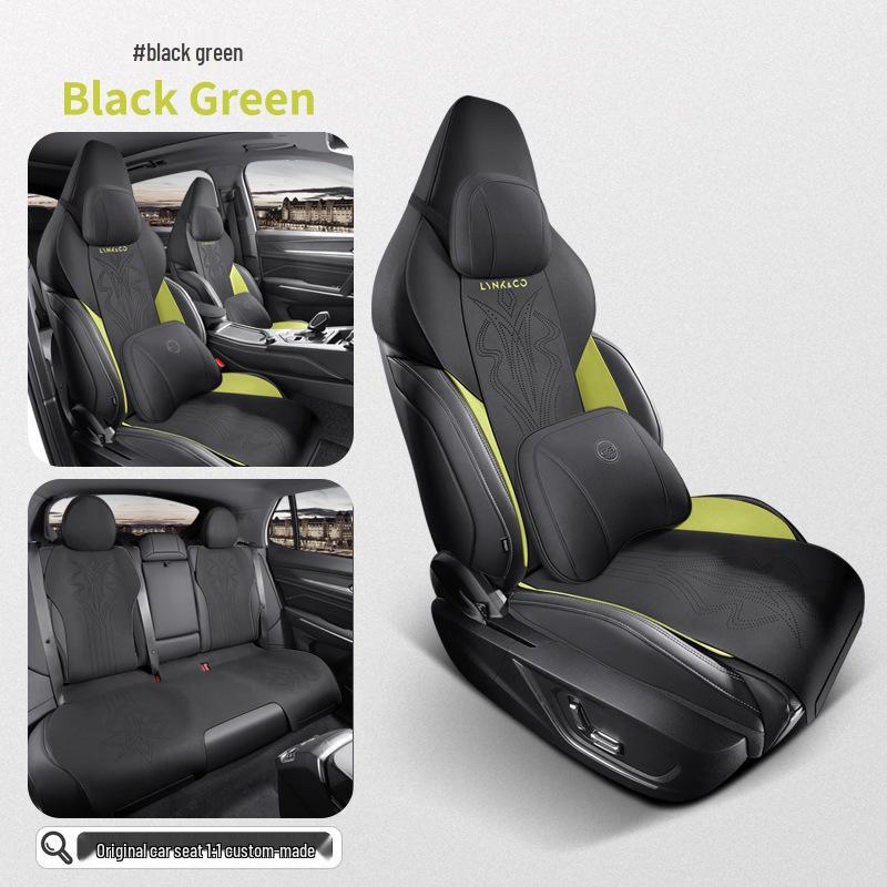 Lynk&Co 03 Suede Saddle Pad: Half-Wrapped Car Seat Cushion Cover