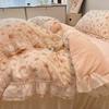Cotton Bedding Four-piece Set Lace Quilt Cover Bed Sheet Pillowcase