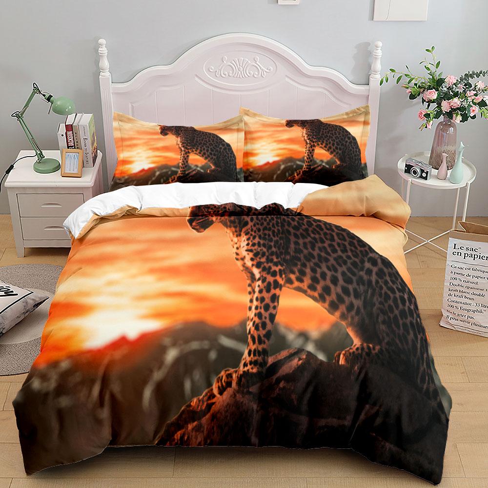 Комплект постельного белья African Savannah Cheetah Wild King Queen Twin Single Size Duvet Cover Наволочки Комплект постельного белья
