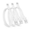 USB Type C Cable (Set of 3, White, 1m) LpoieJun [Super Fast Charging / USB2.0 Compliant Product] Type C (USB-C To USB-A 2.0) Heavy Duty PVC Material