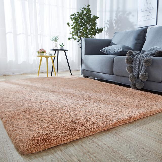 For Bedroom Living Room Home Carpet Nordic Fluffy Plush Children 'S Room Decor Non Slip Mats Lounge Porch Table Coffee Large Rugs