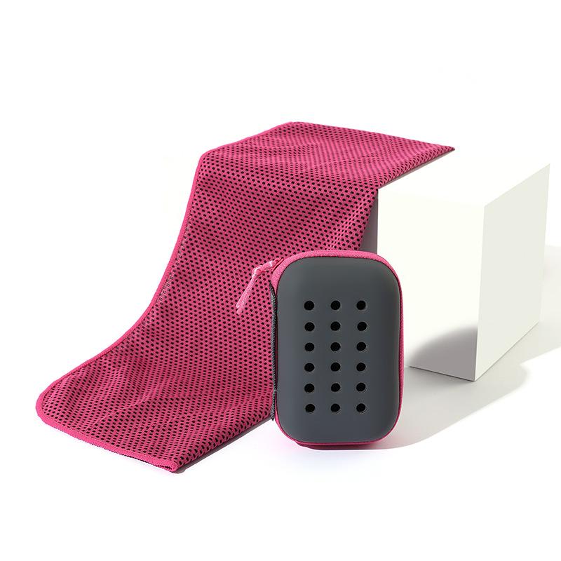 Quick Drying Towel Soft Breathable Towel with Storage Box Sports Running Yoga Gym Club