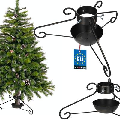 Kotarbau® Metal Christmas Tree Stand With Water Container, Wrapped Decorative Patina 52 X 23 Cm