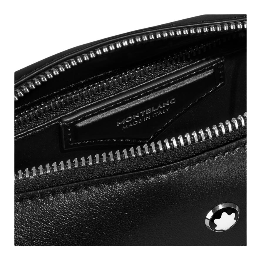 Montblanc Soft Leather Series Hexagonal White Star Logo Detachable Adjustable Shoulder Strap Leather Messenger Bag Men Shoulder Bag Black 198741