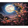 Рамка для рисования по номерам под луной, цветочные картинки по номерам, рисунок на холсте, ручная роспись, художественный подарочный набор, домашний декор своими руками