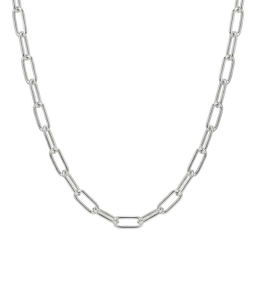 Alleun Silver 925 Clip Square Chain Long Necklace