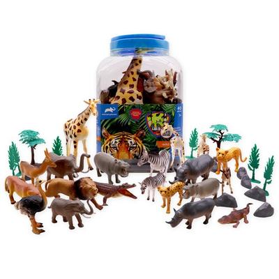 Набор из 40 фигурок животных Animal Planet, квадратное ведро, популярные игрушки в Корее