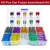 Набор 100 шт. автомобильных предохранителей повышенной прочности, ассорти, коррозионностойкий набор предохранителей, автомобильные предохранители, универсальный